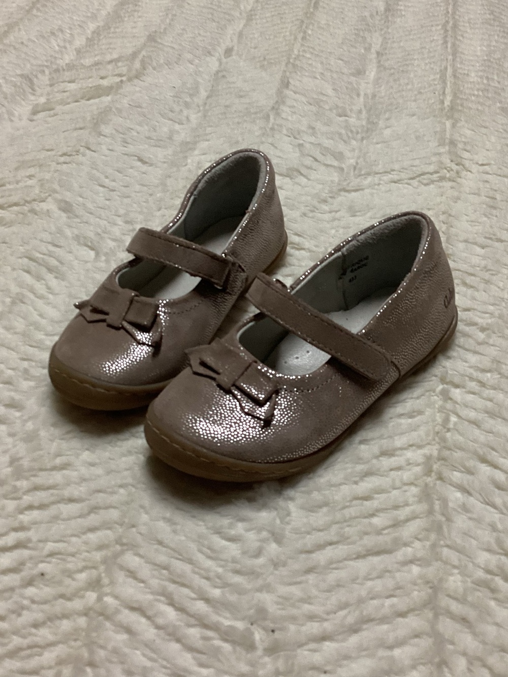 Toddler Girls Asher Shinny Shimmer Slip On Girls Sz 11 Flat Summer Shoes